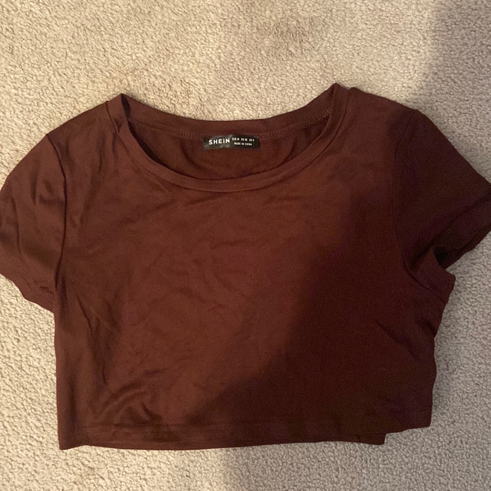 Shein Brown crop top